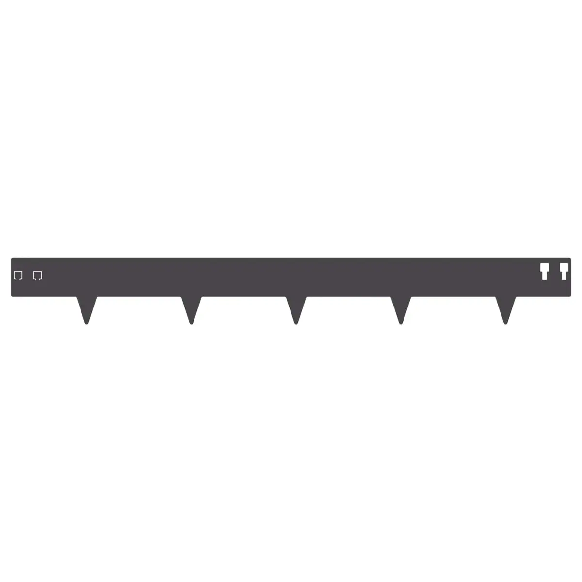 Garden Lawn Edging Steel Black 100x12cm Sharp Pointed Border 10 Piece