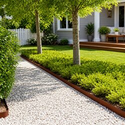 Practical Garden Lawn Edging Set: 20 Flexible Steel Pieces
