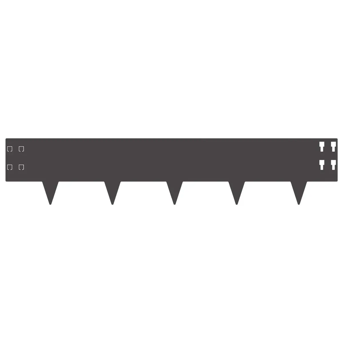 Steel Lawn Edging 10 Pieces 100 x 20 cm Garden Border Landscape Barrier Black