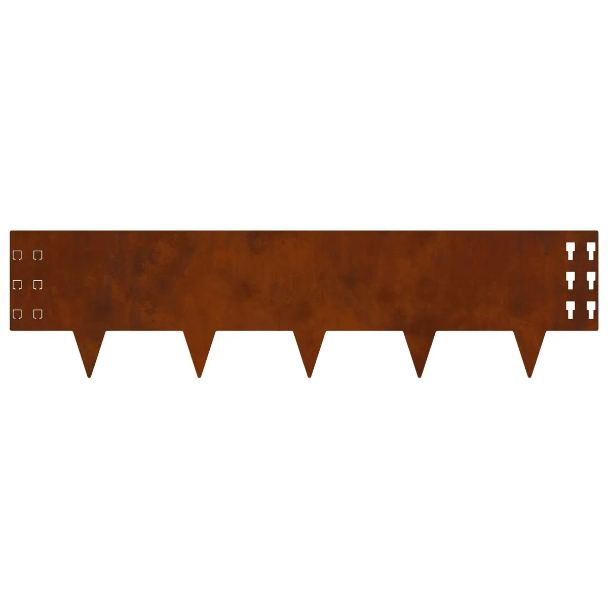 Garden Lawn Edging 10 pcs Steel Borders Landscaping Flexible Rusty Brown