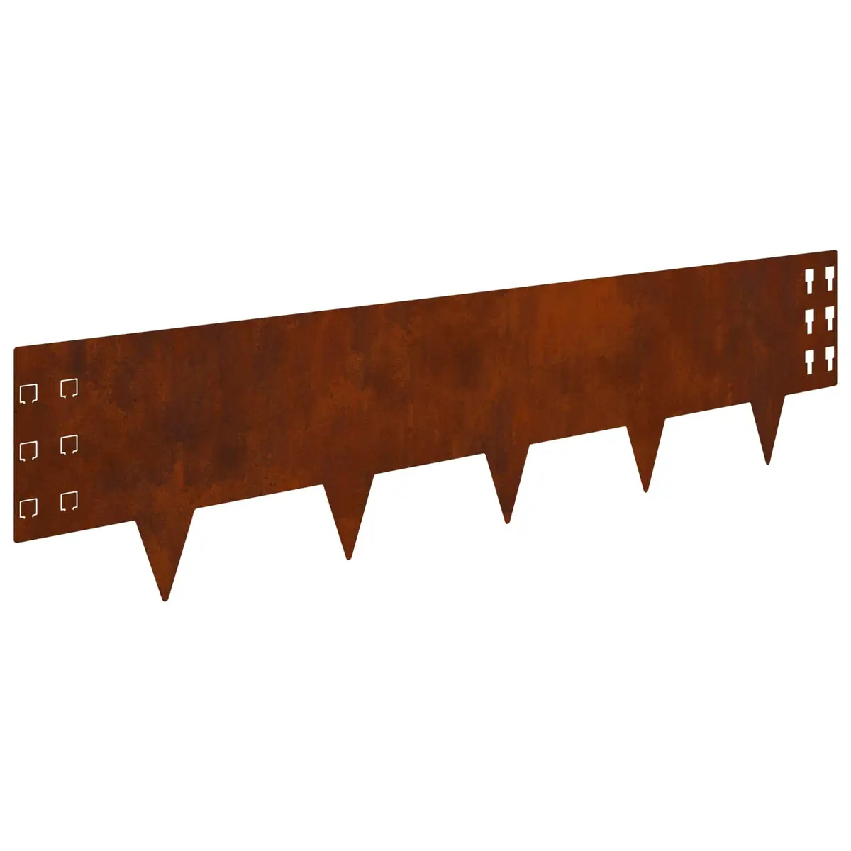 Garden Lawn Edging Steel Flexible 100x25cm Brown