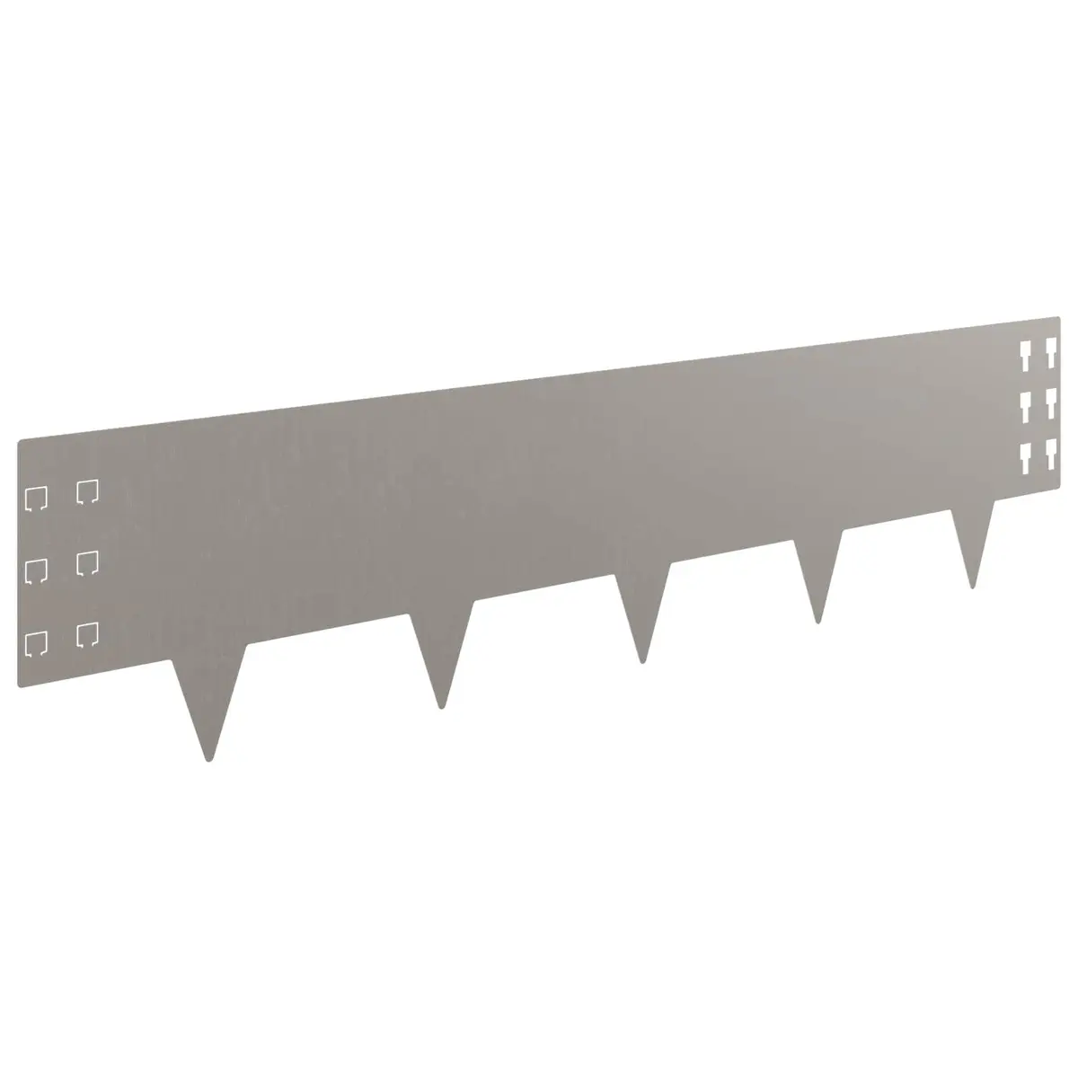 Garden Lawn Edging Steel Flexible 100x25cm Brown