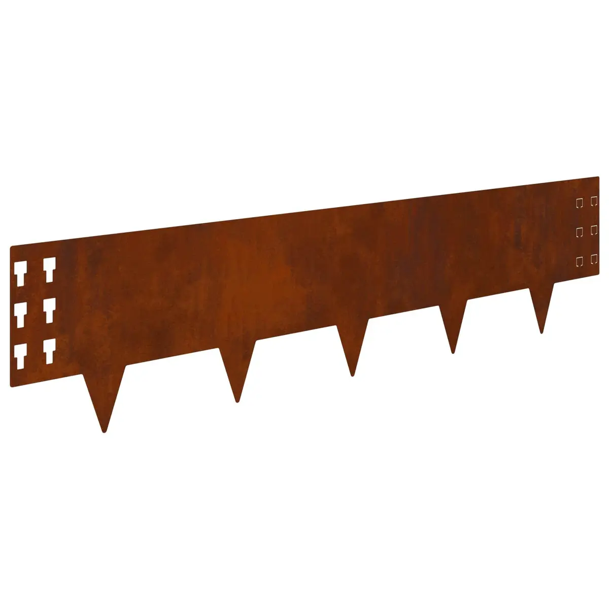 Garden Lawn Edging Steel Flexible 100x25cm Brown