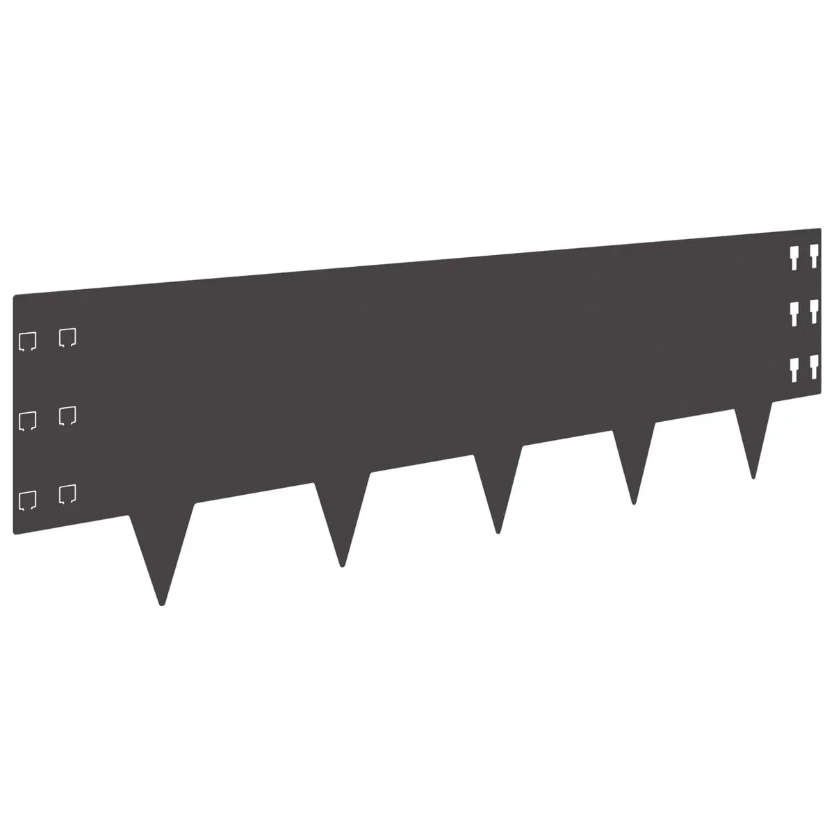 Garden Lawn Edging Steel Border 10 pcs 100 x 30 cm Black Landscape Barrier