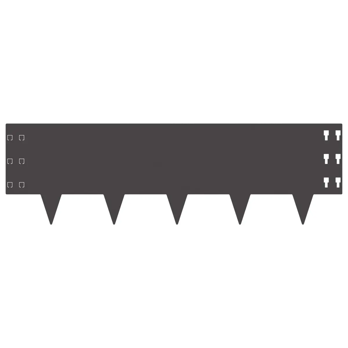 Garden Lawn Edging Steel Border 10 pcs 100 x 30 cm Black Landscape Barrier