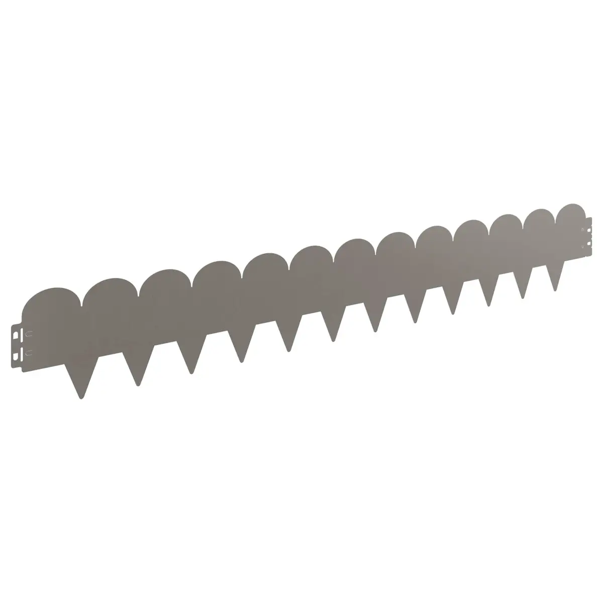 Garden Lawn Edging Steel 103x15cm Brown 10 Piece Sharp and Round Top