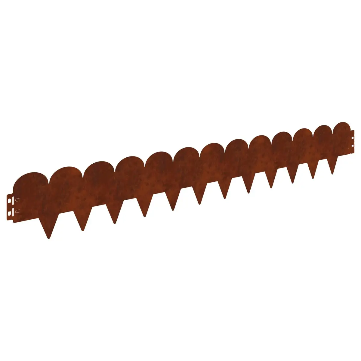 Garden Lawn Edging Steel Border Edge 103x15cm Brown 20 Piece