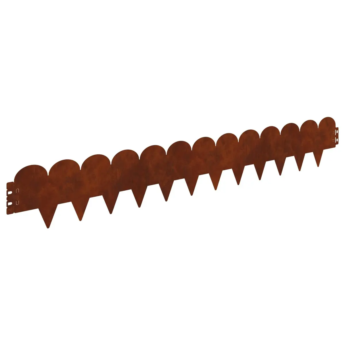 Garden Lawn Edging Steel Border Edge 103x15cm Brown 20 Piece