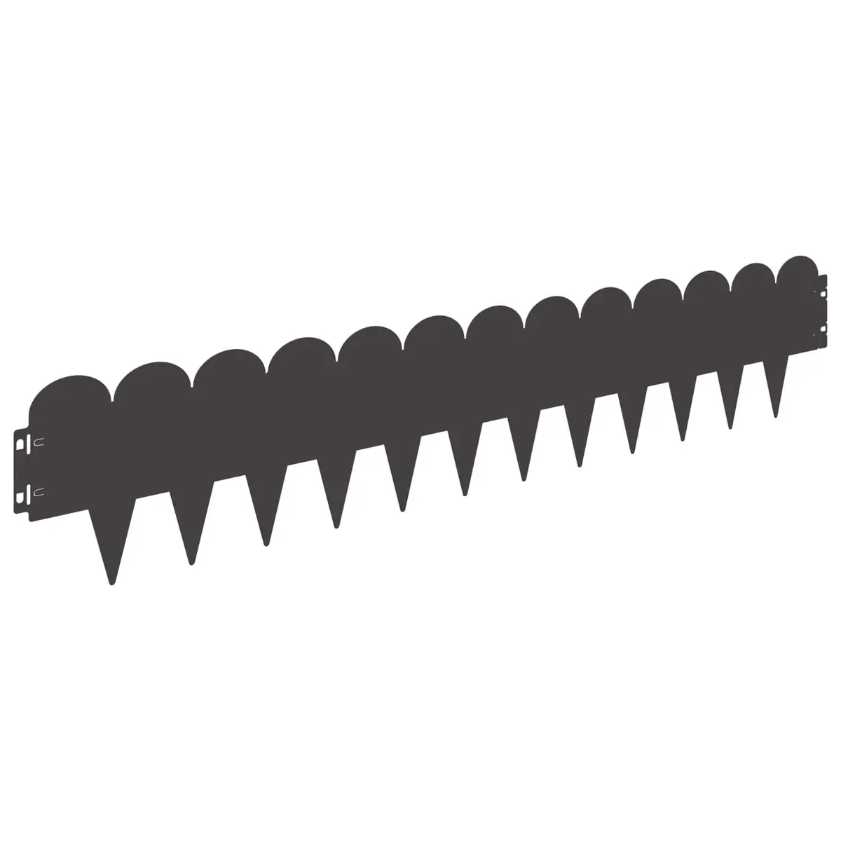 Garden Lawn Edging 10 pcs 103x20cm Steel Border Landscape Edge Black
