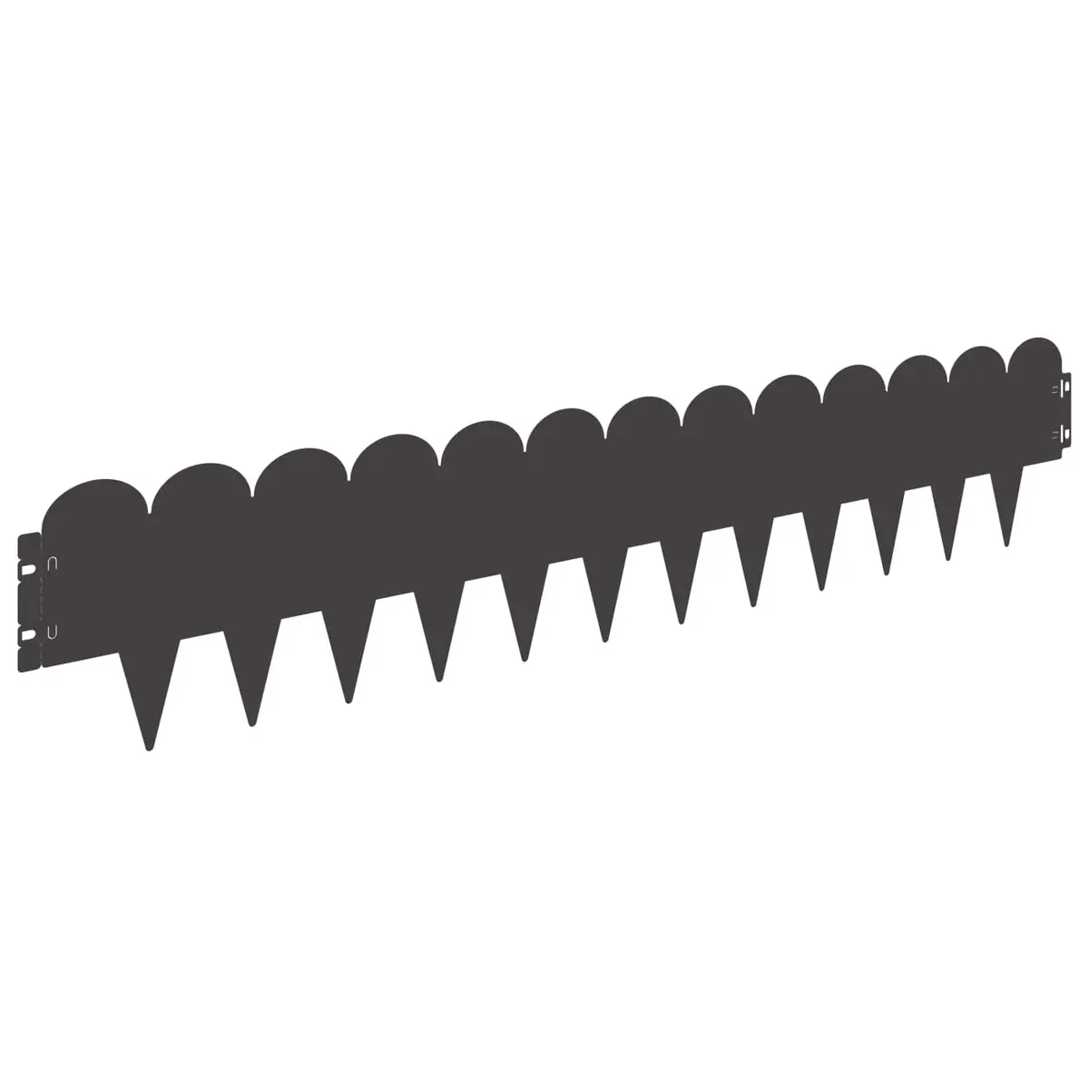 Garden Lawn Edging 10 pcs 103x20cm Steel Border Landscape Edge Black