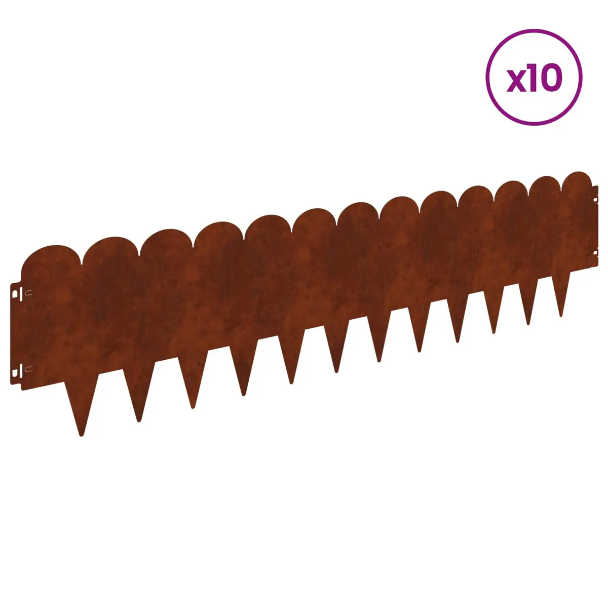 Garden Lawn Edging 10 Pieces Steel Borders Landscape Edging Flexible Design
