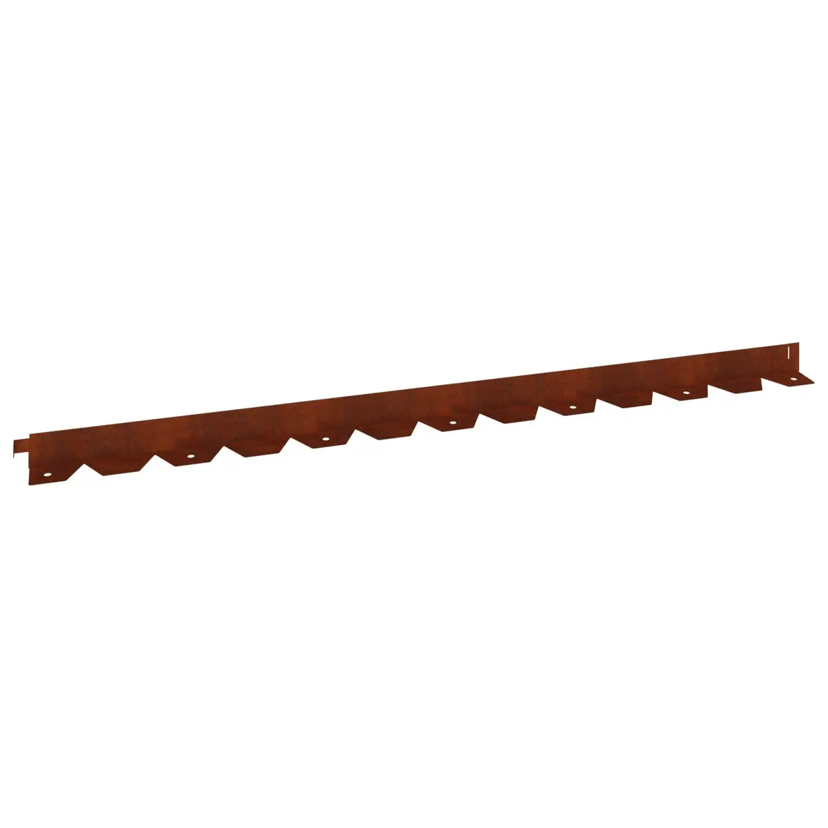 Lawn Garden Edging Border 10 Pieces Steel Flexible Landscaping Rustic Brown