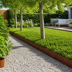 Practical Garden Lawn Edging - Flexible Steel Borders