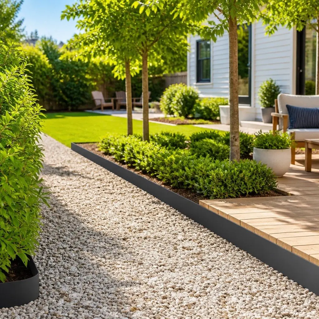 Lawn Edging Steel 100x12cm Black Powder-Coated 10 Piece