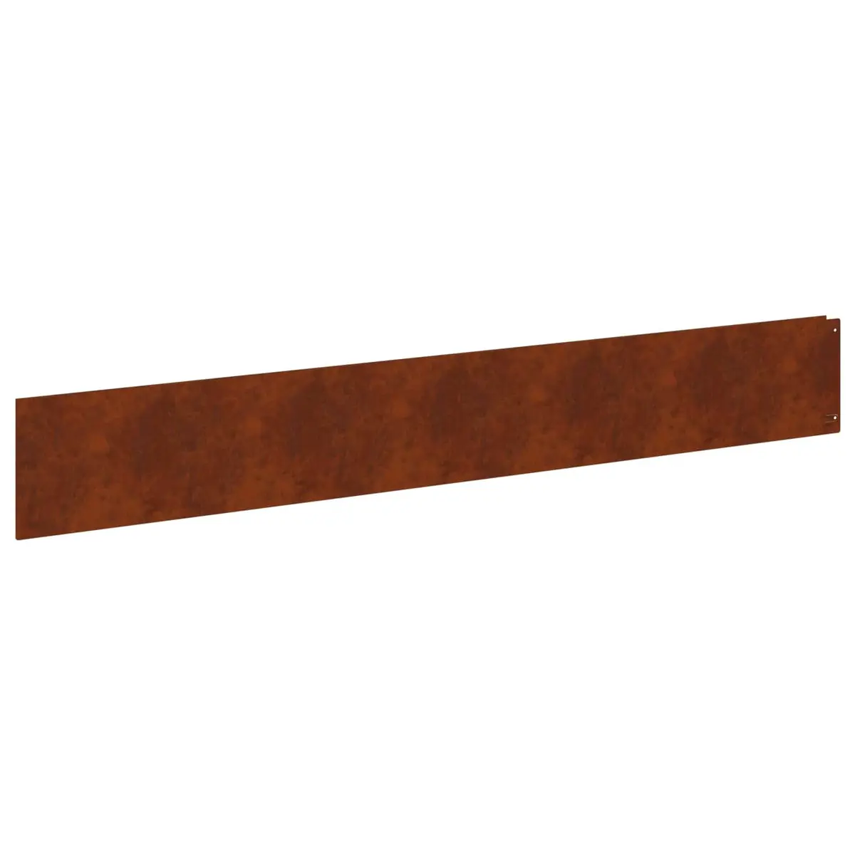 Steel Lawn Edging 100x15cm Rusty Brown Top Fold 10 Pieces