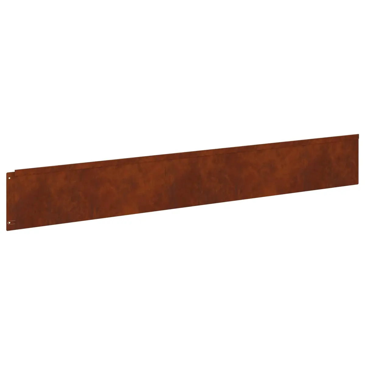 Steel Lawn Edging 100x15cm Rusty Brown Top Fold 10 Pieces