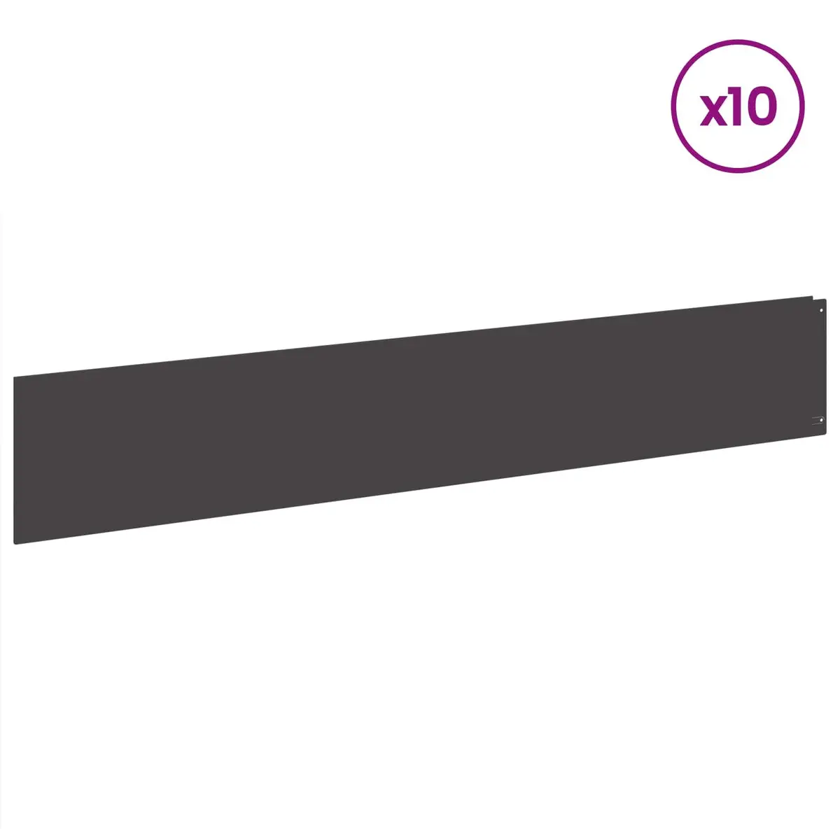 Garden Lawn Edging Steel Powder-coated Black 100x18cm 10 Piece