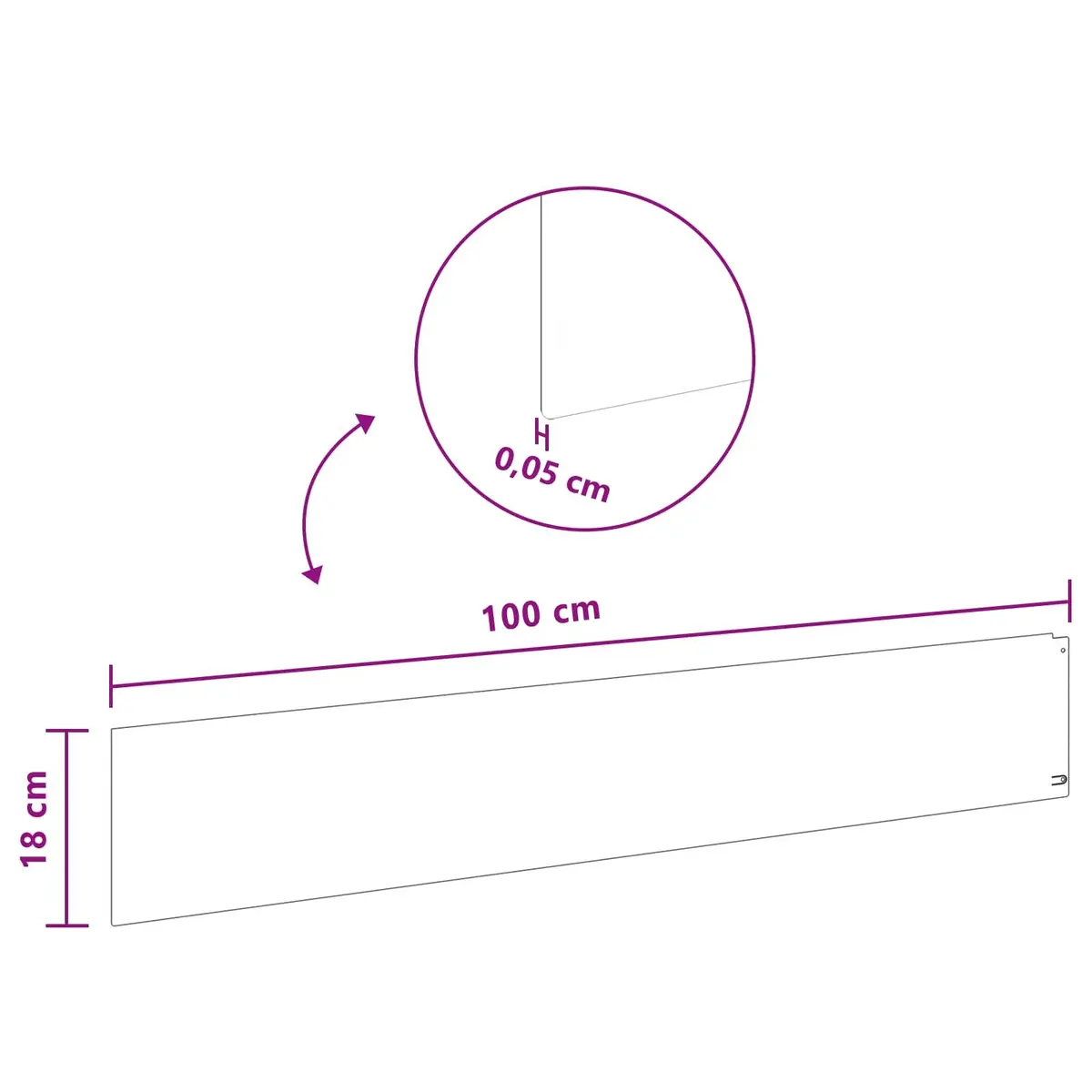 Garden Lawn Edging Steel Powder-coated Black 100x18cm 10 Piece