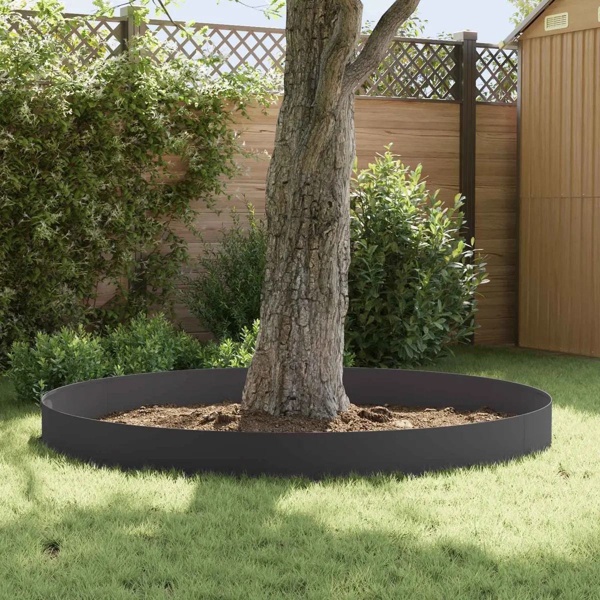 Garden Lawn Edging Steel 100x18cm Black Flexible Modern 20 Pieces