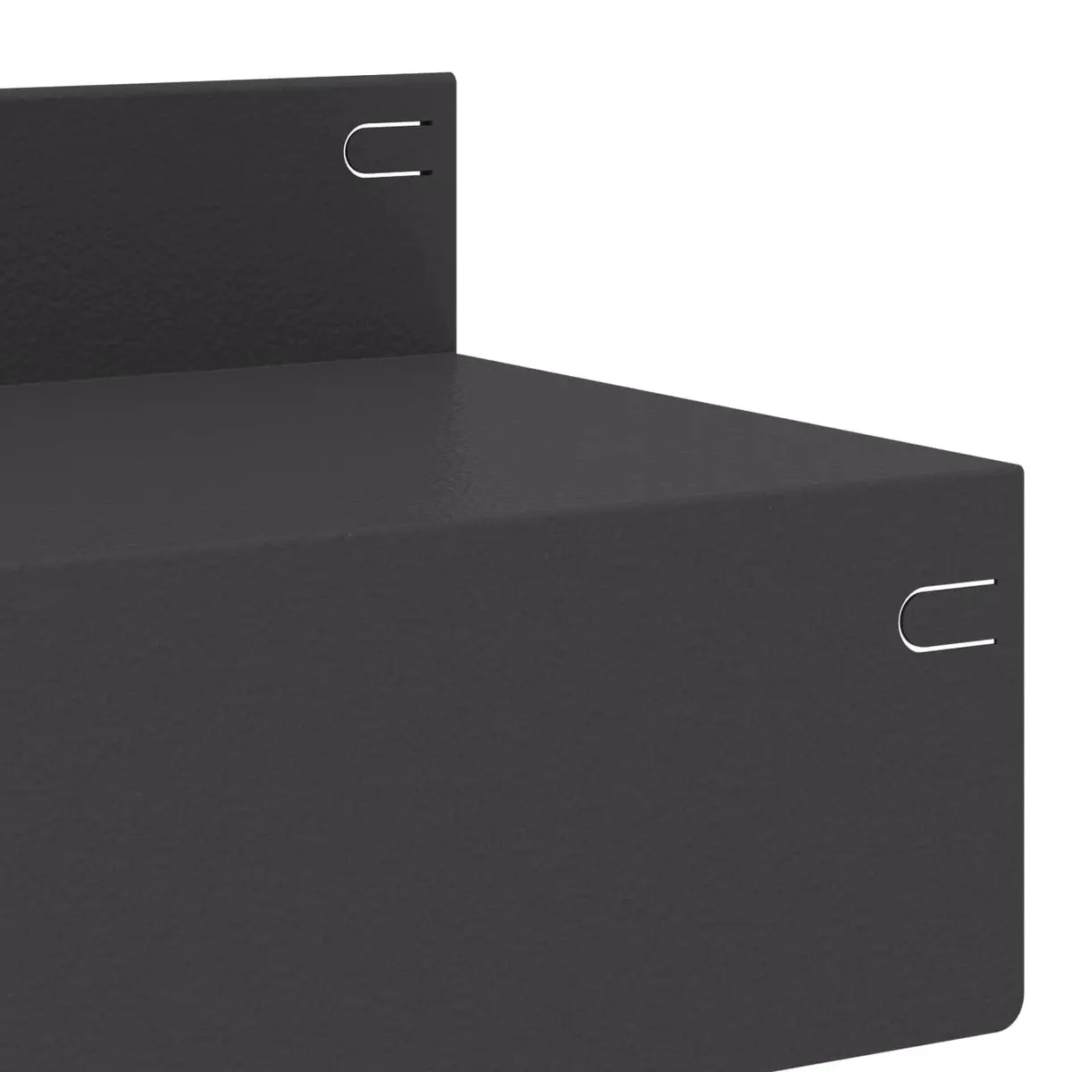 Steel Landscape Edging Borders 10 Piece Powder-Coated Black Outdoor Garden 100 x 10 x 8 cm