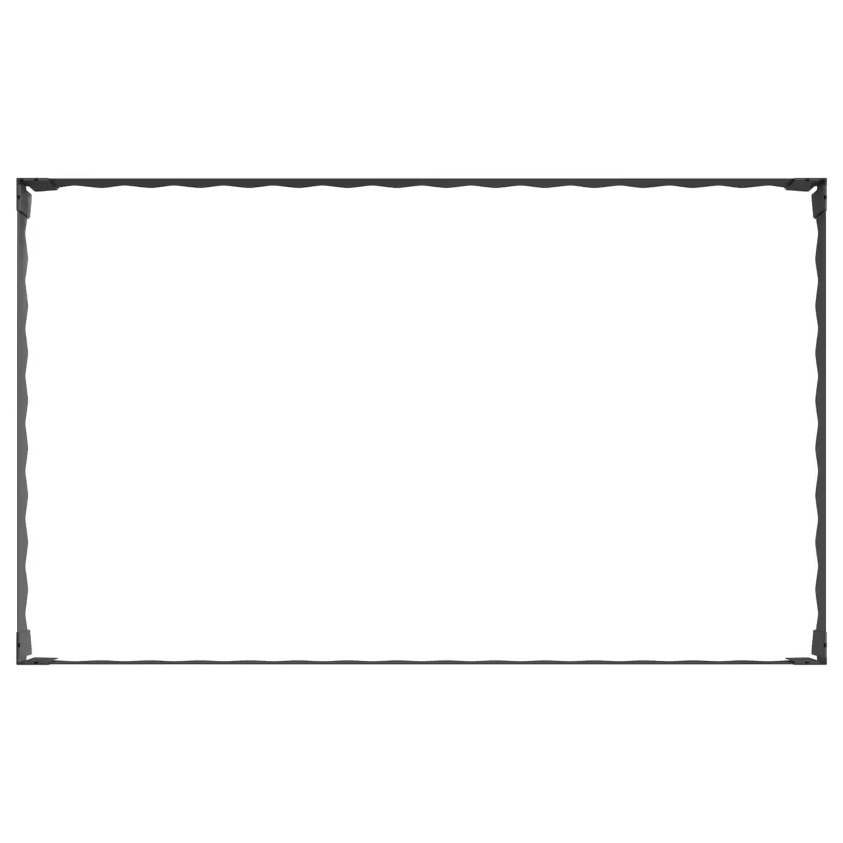 Steel Garden Lawn Edging Border 100x60x20cm Landscape Pathway Bed Divider Black