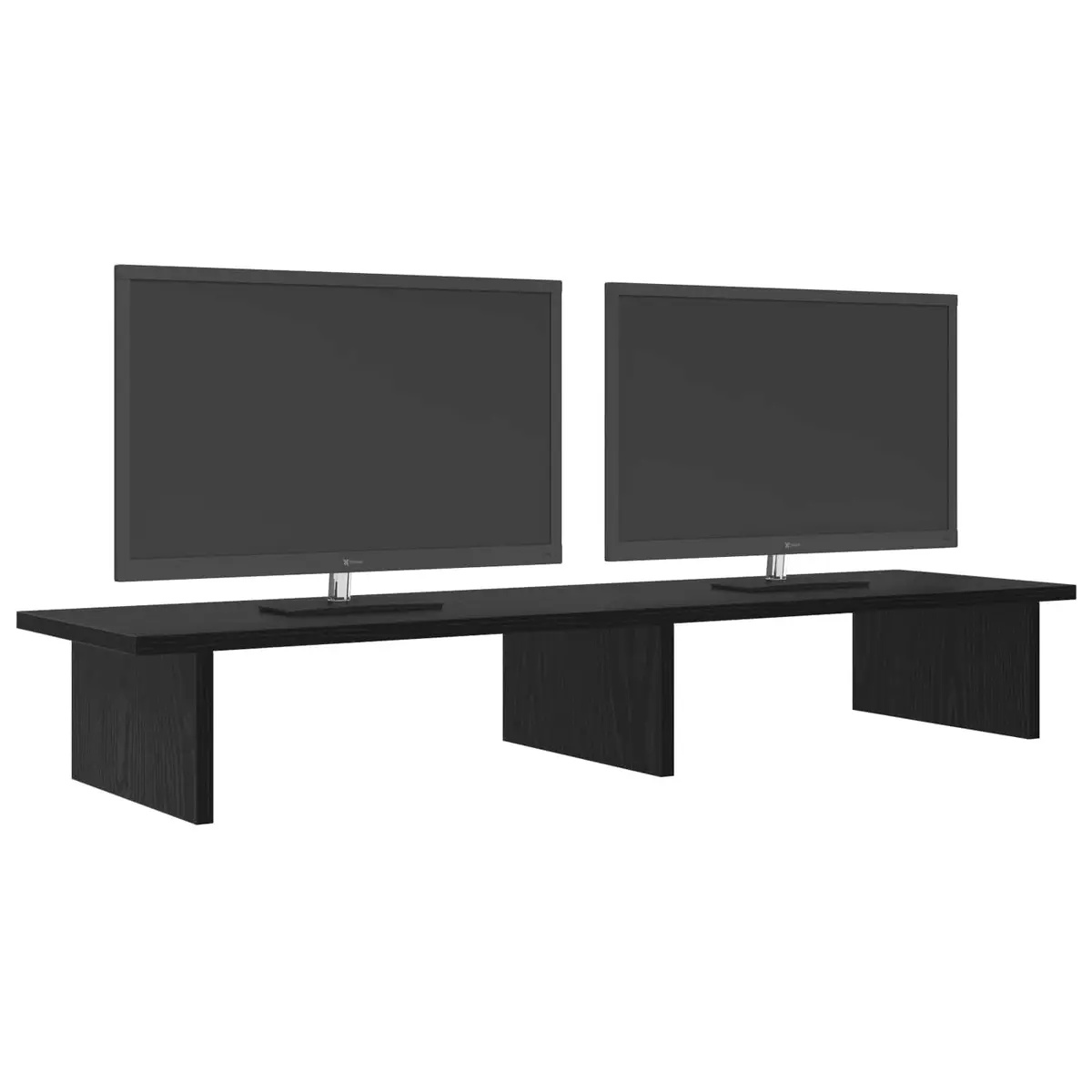Monitor Stand Black Engineered Wood 100 x 27 x 15 cm Modern Minimalist Office