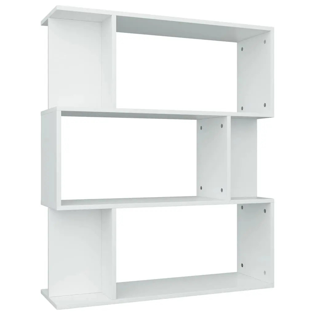 Book Cabinet Engineered Wood 80x24x96cm White Room Divider Shelving Storage Bookcase Organizer