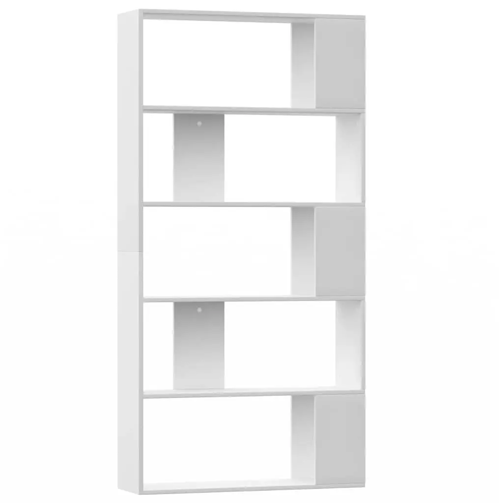 Book Cabinet Engineered Wood 80x24x159 cm White Room Divider Shelving Unit