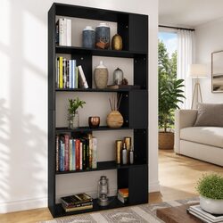 Versatile Black Bookcase and Room Divider for Your Home