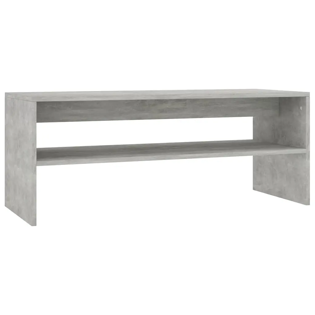 Grey Coffee Table with Open Shelf for Storage