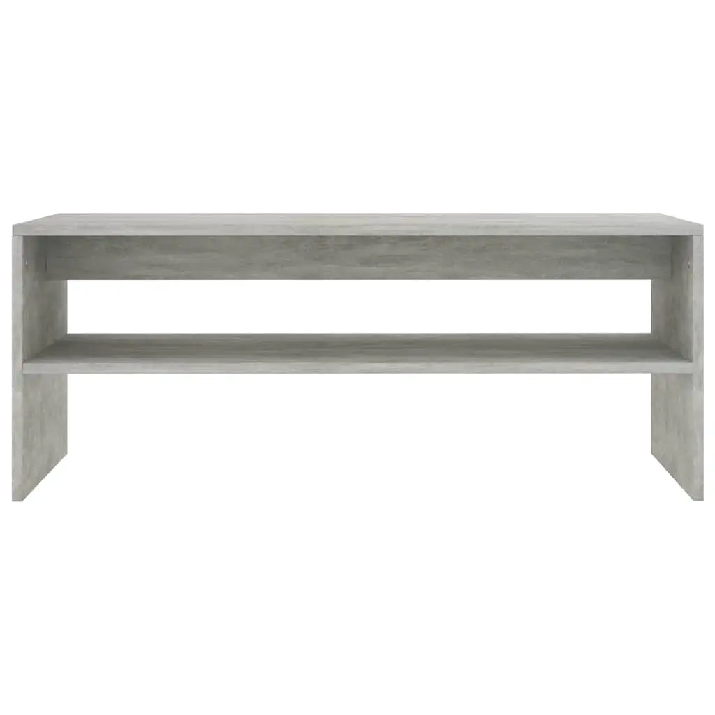 Grey Coffee Table with Open Shelf for Storage