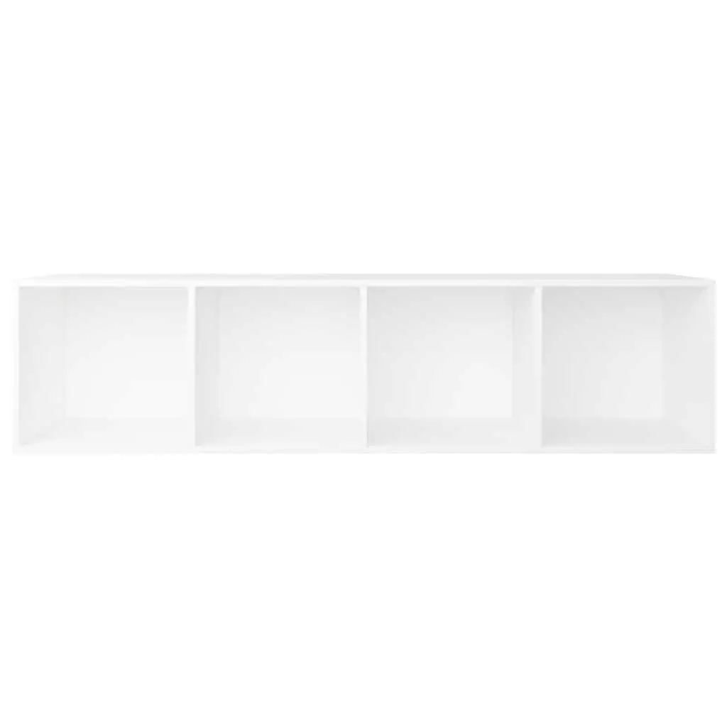 Bookcase Storage Unit Engineered Wood 36x30x143cm White TV Cabinet