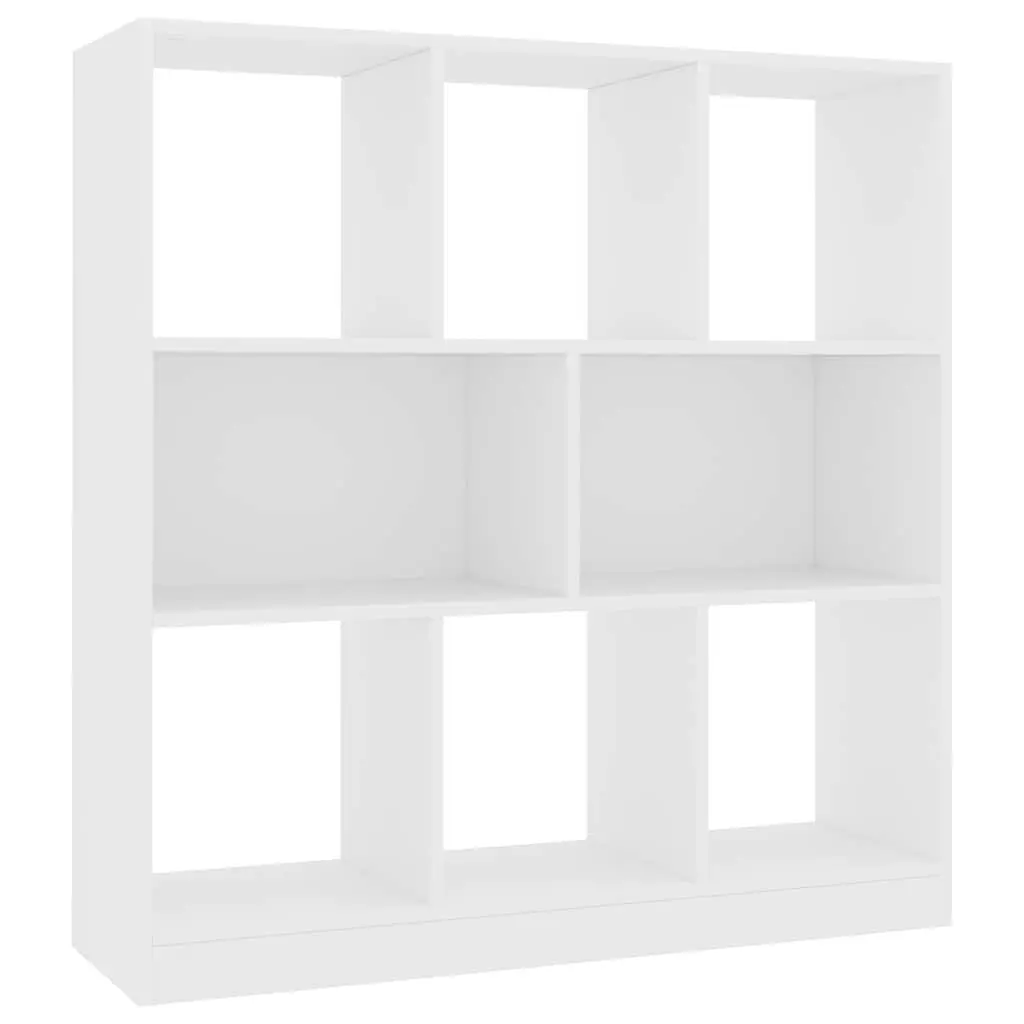 White Book Cabinet 8 Compartment Bookcase Standing Shelf Storage Organizer