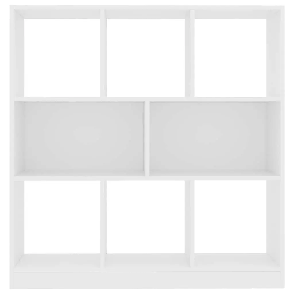 White Book Cabinet 8 Compartment Bookcase Standing Shelf Storage Organizer