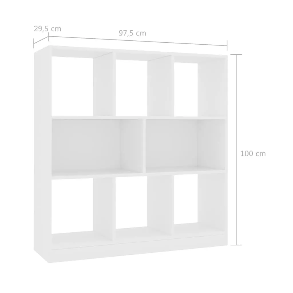 White Book Cabinet 8 Compartment Bookcase Standing Shelf Storage Organizer