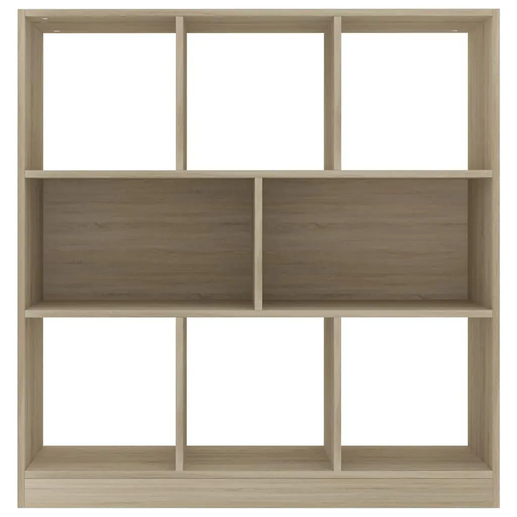 Book Cabinet Engineered Wood 97.5W x 29.5D x 100H cm Brown 8 Compartment Shelving Unit Storage Bookcase