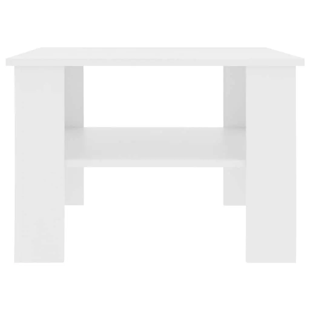 Coffee Table White 60x60x42cm Engineered Wood Living Room Storage Shelf Home
