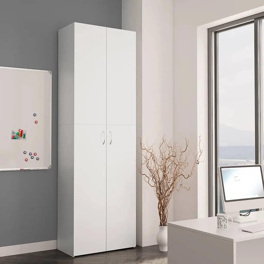 White Filing Cabinet with 5 Shelves for Office Needs