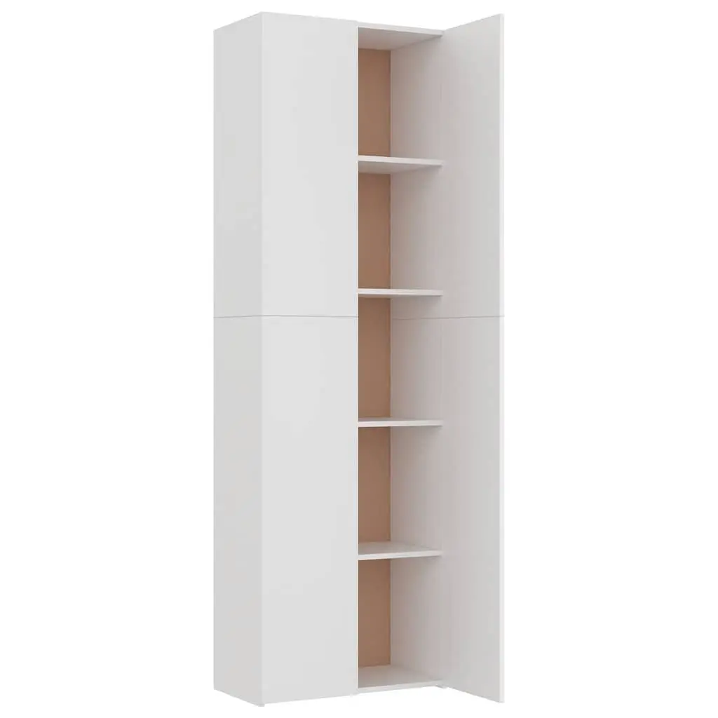 White Filing Cabinet with 5 Shelves for Office Needs