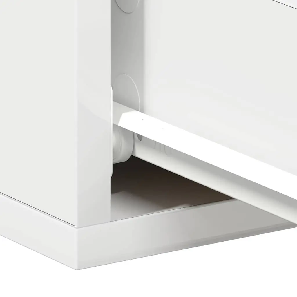 Floating Nightstand Engineered Wood Wall-Mounted Compact White