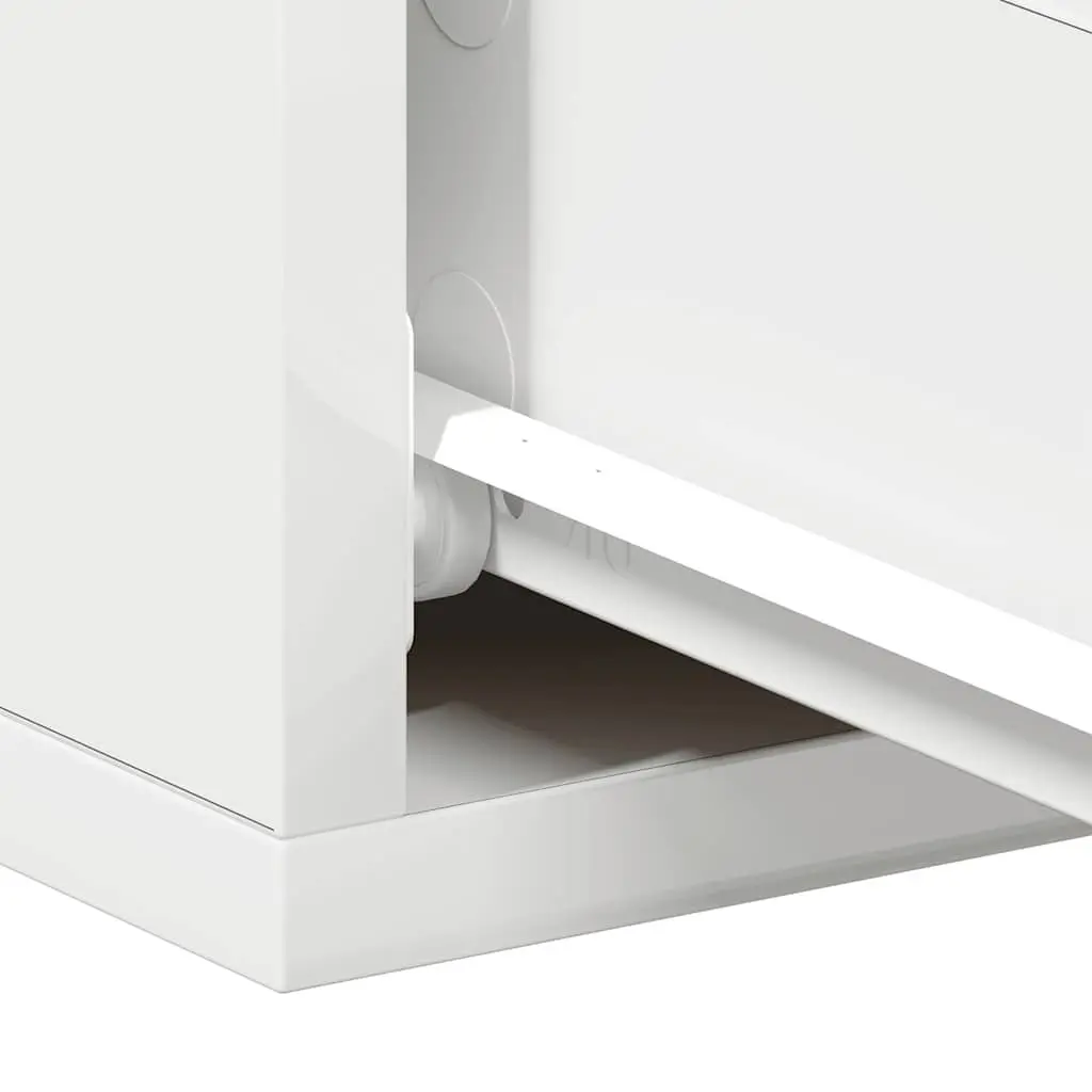 Wall-Mounted Nightstands Engineered Wood White 2 Piece Compact Storage Bedside Tables