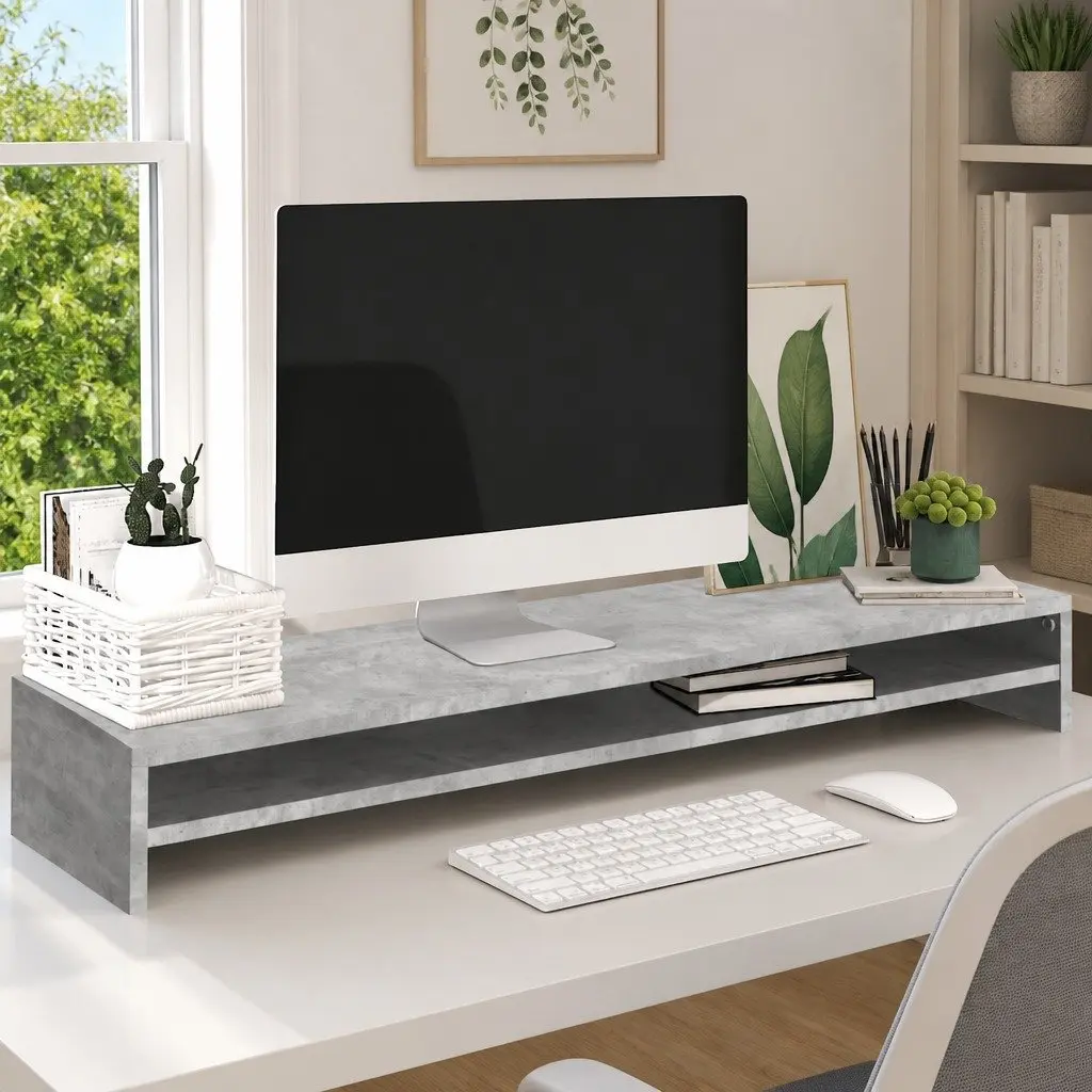 Grey Monitor Stand Riser for Home Offices
