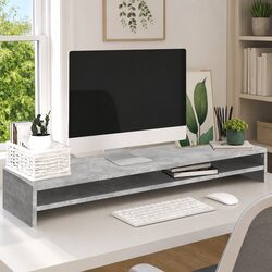 Grey Monitor Stand Riser for Home Offices