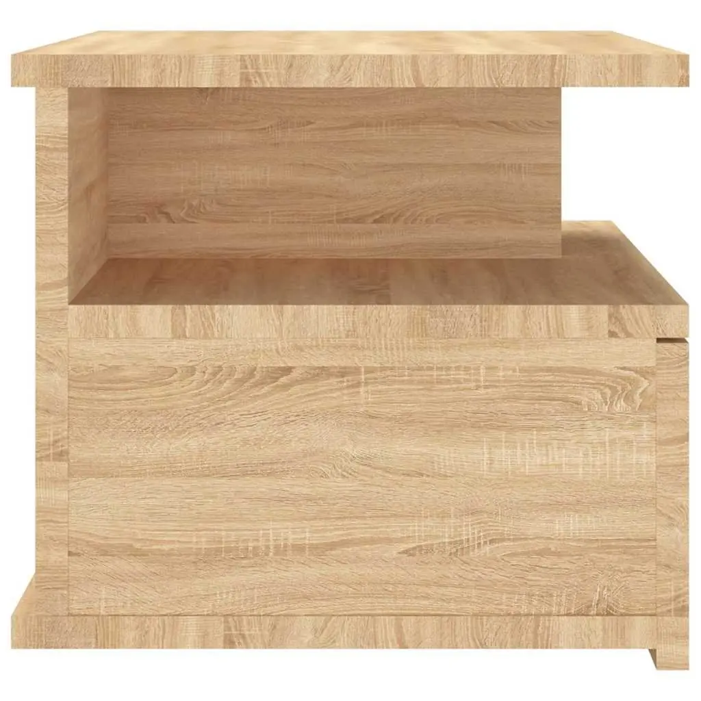 Wall-Mounted Nightstand Engineered Wood Sonoma Oak Storage Cabinet 40x31x27cm 2 Piece