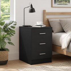 Functional Black 3 Drawer Nightstand for Every Room