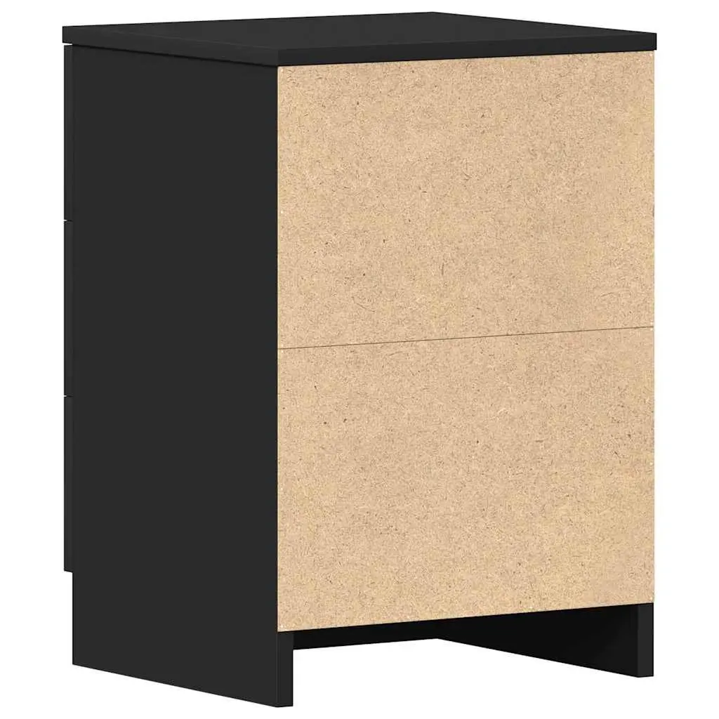 Bedside Cabinets Engineered Wood 38 x 35 x 56 cm Black 2 pcs