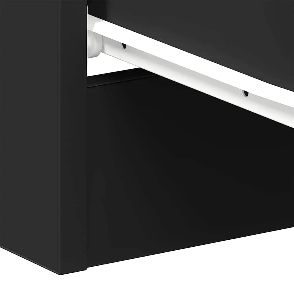 Bedside Cabinets Engineered Wood 38 x 35 x 56 cm Black 2 pcs