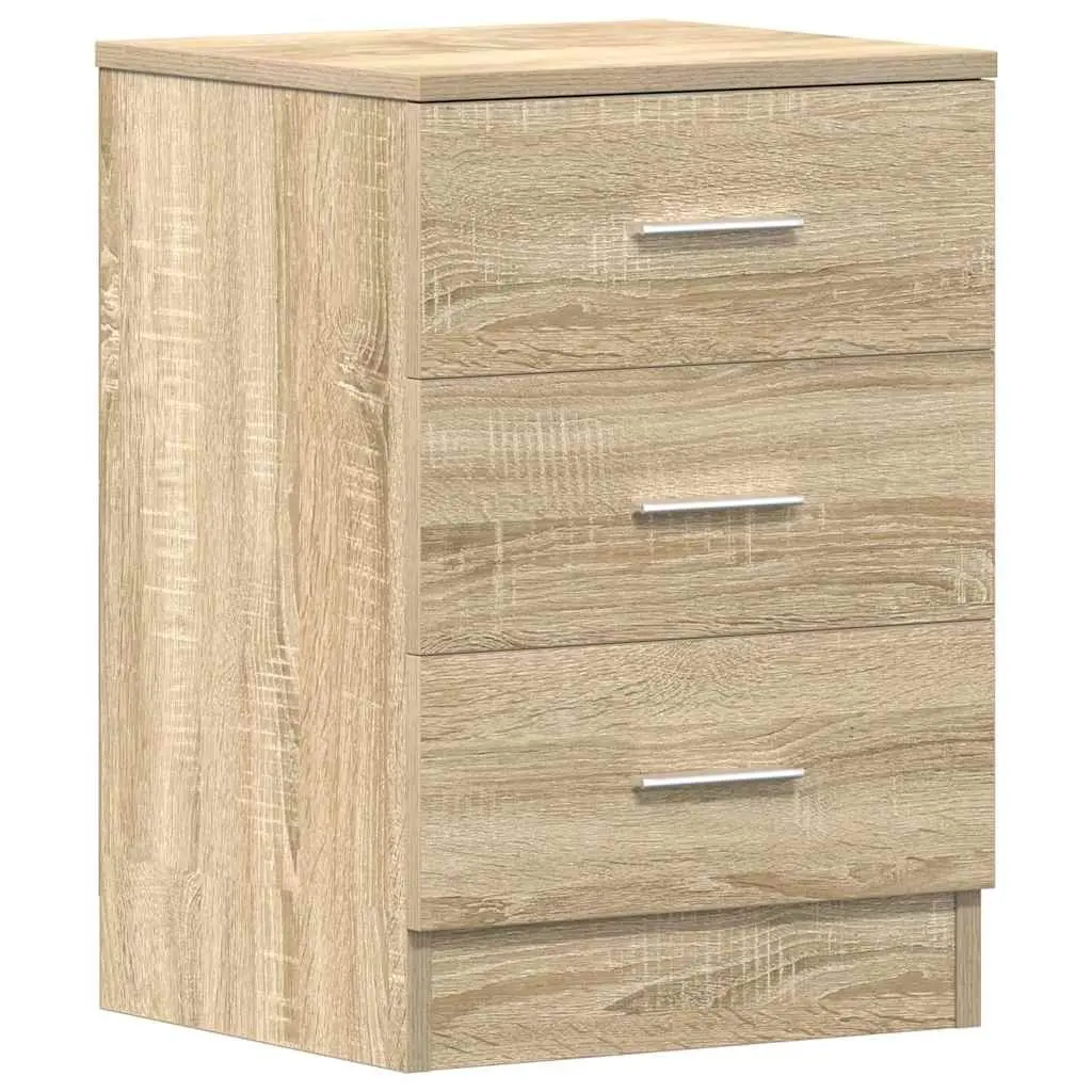 Bedside Tables Engineered Wood 38W x 35D x 56H cm Brown 2 pcs