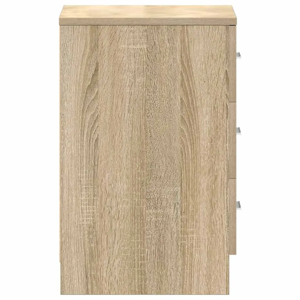 Bedside Tables Engineered Wood 38W x 35D x 56H cm Brown 2 pcs