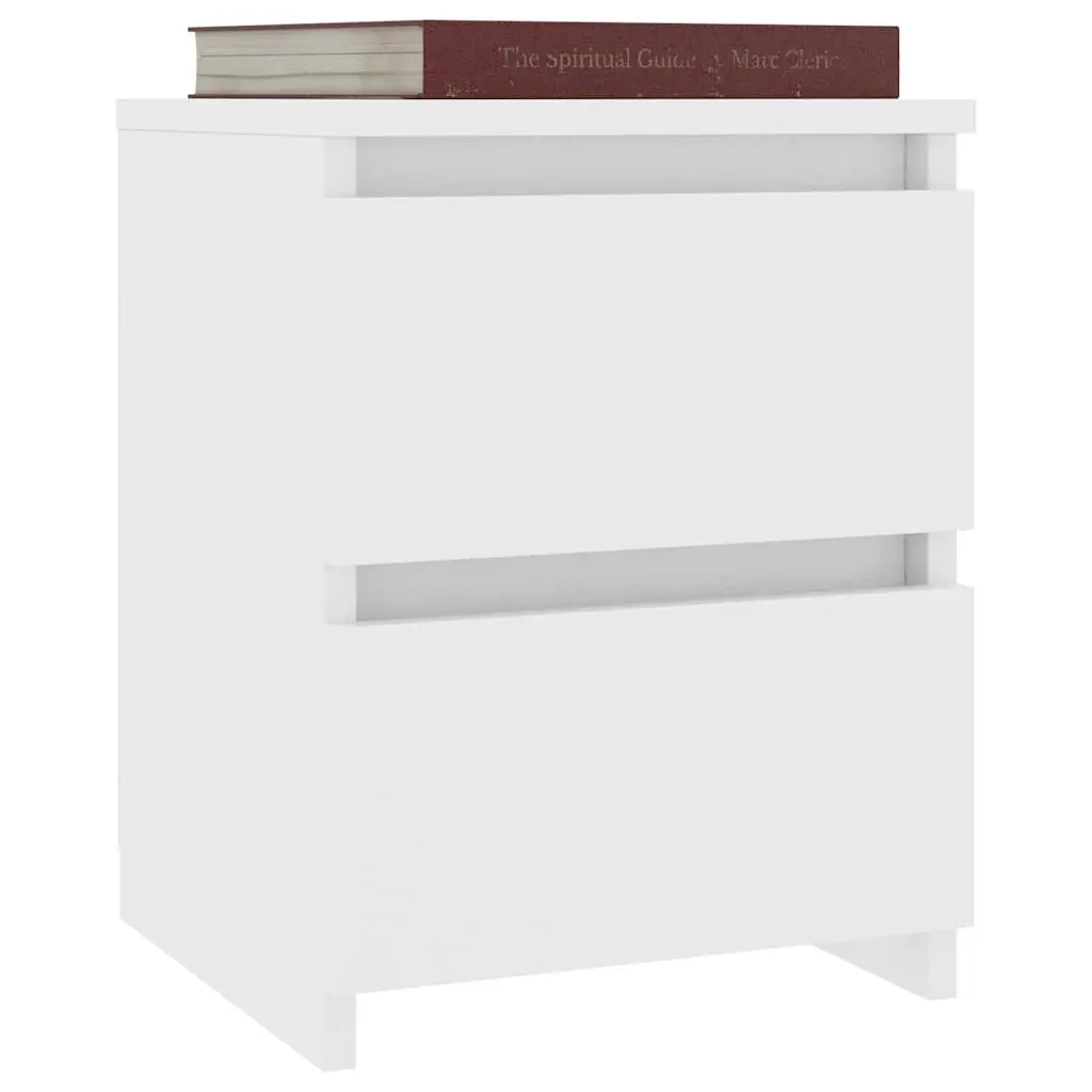 Storage Table Engineered Wood White 30x30x40cm Bedside Cabinet Nightstand